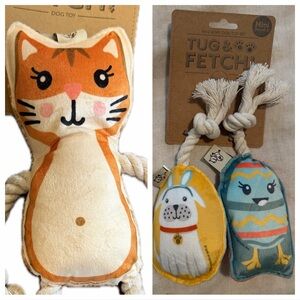 2 Speckle & Spot NWT Dog Toys with Ropes